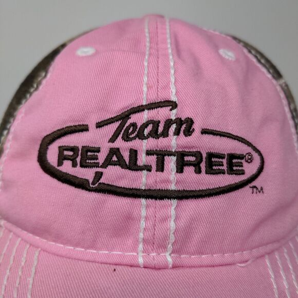 Team Realtree Women's Strapback Hat Pink Camo OSFA Embroidered Logo - Picture 4 of 12